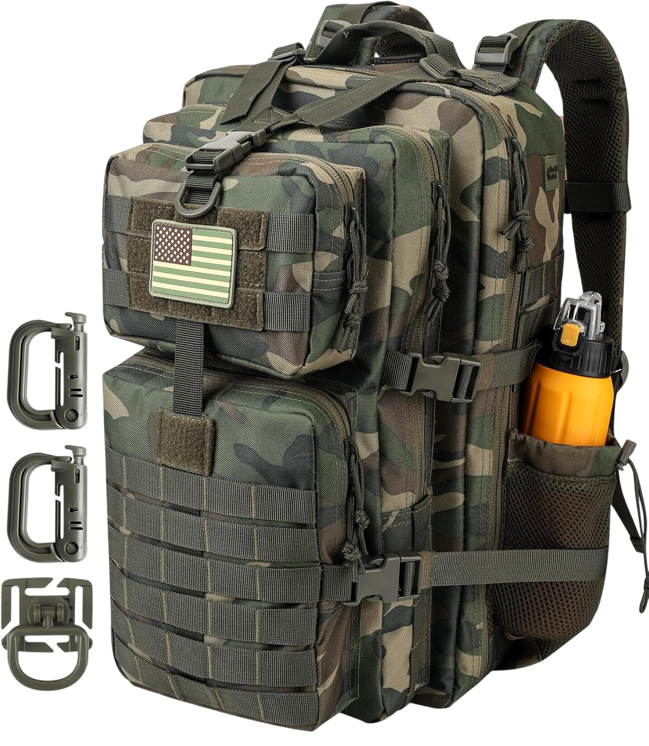45L MOLLE Assault Backpack, US Woodland by Hannibal tactical